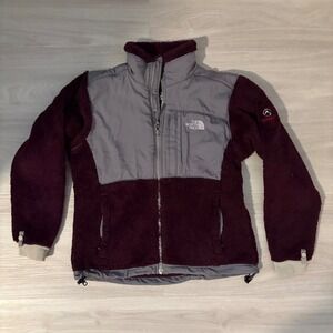 The North Face Jacket Denali Fleece Jacket Burgundy Grey Summit Series Womens S